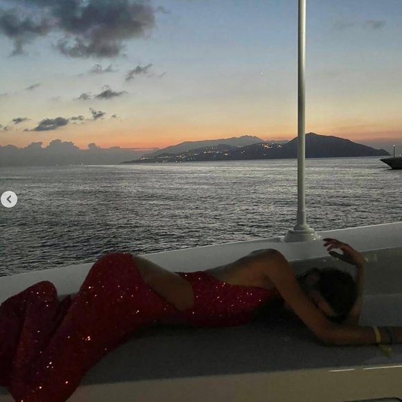 Retrofete Red Sequin Maxi Dress - Picture 7 of 15